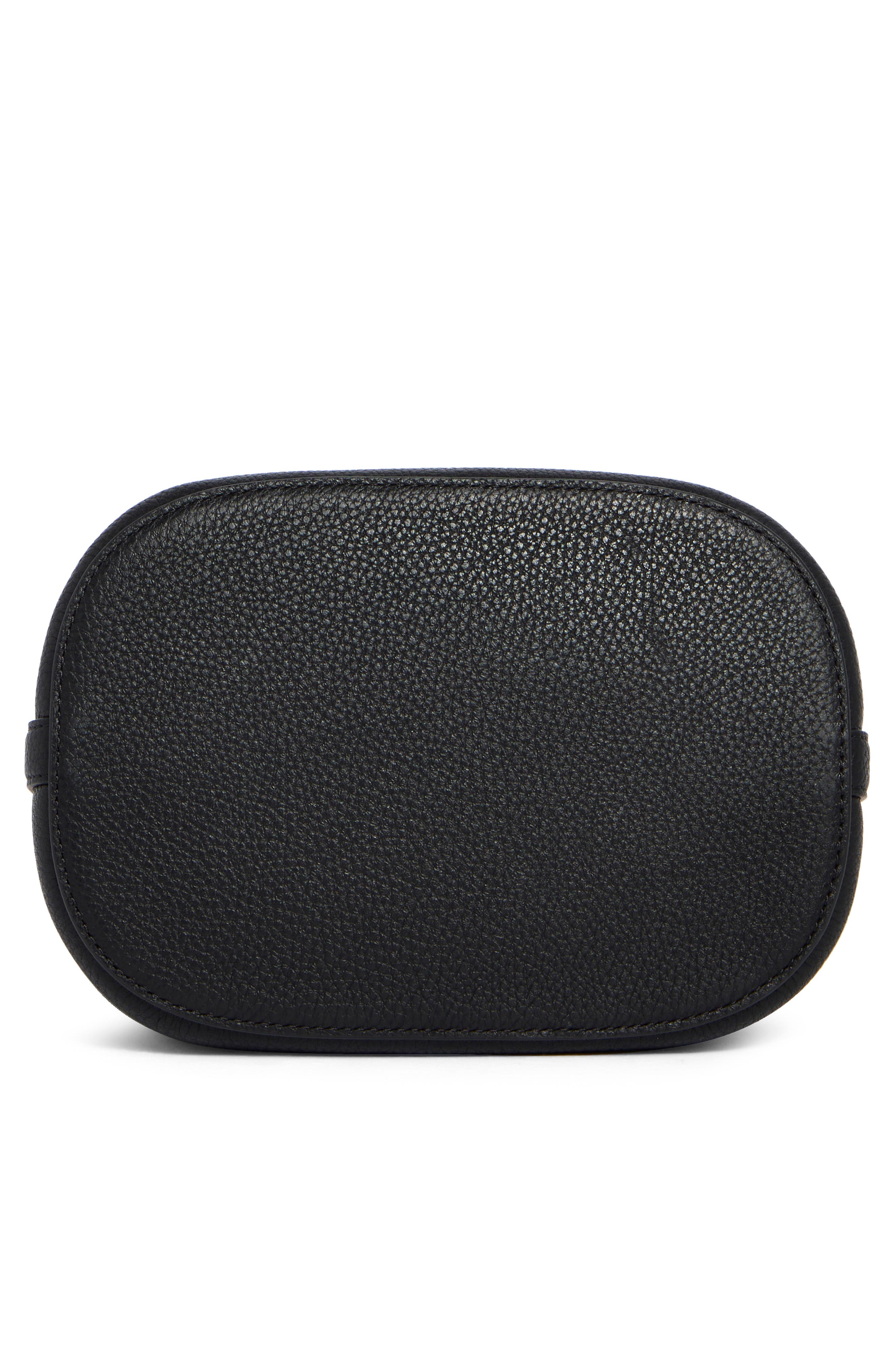 Kate Spade New York leila pebbled leather small bucket bag, Alternate, color, Black