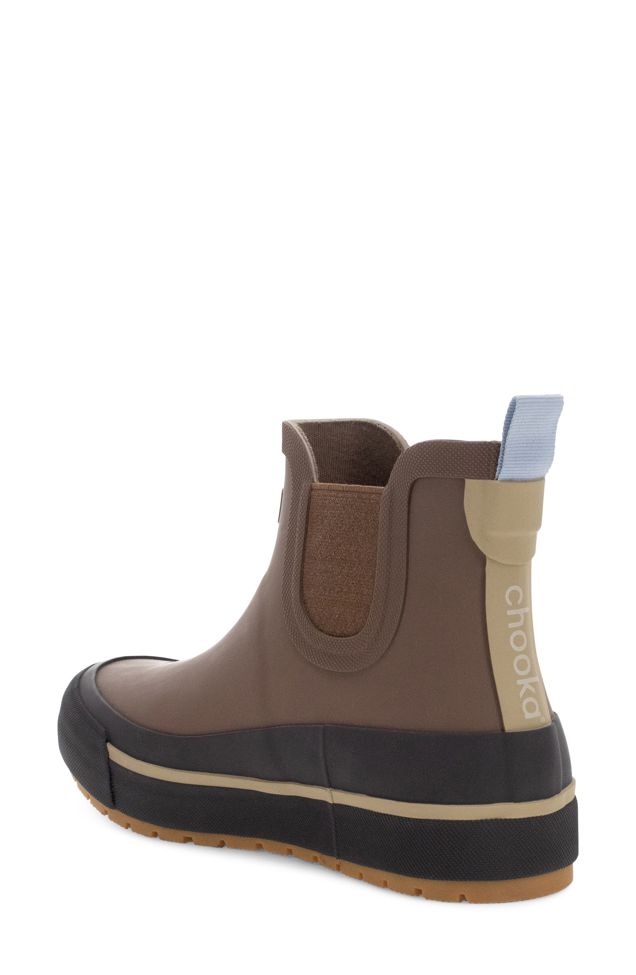 Marina Waterproof Rain Bootie, Alternate, color, BROWN