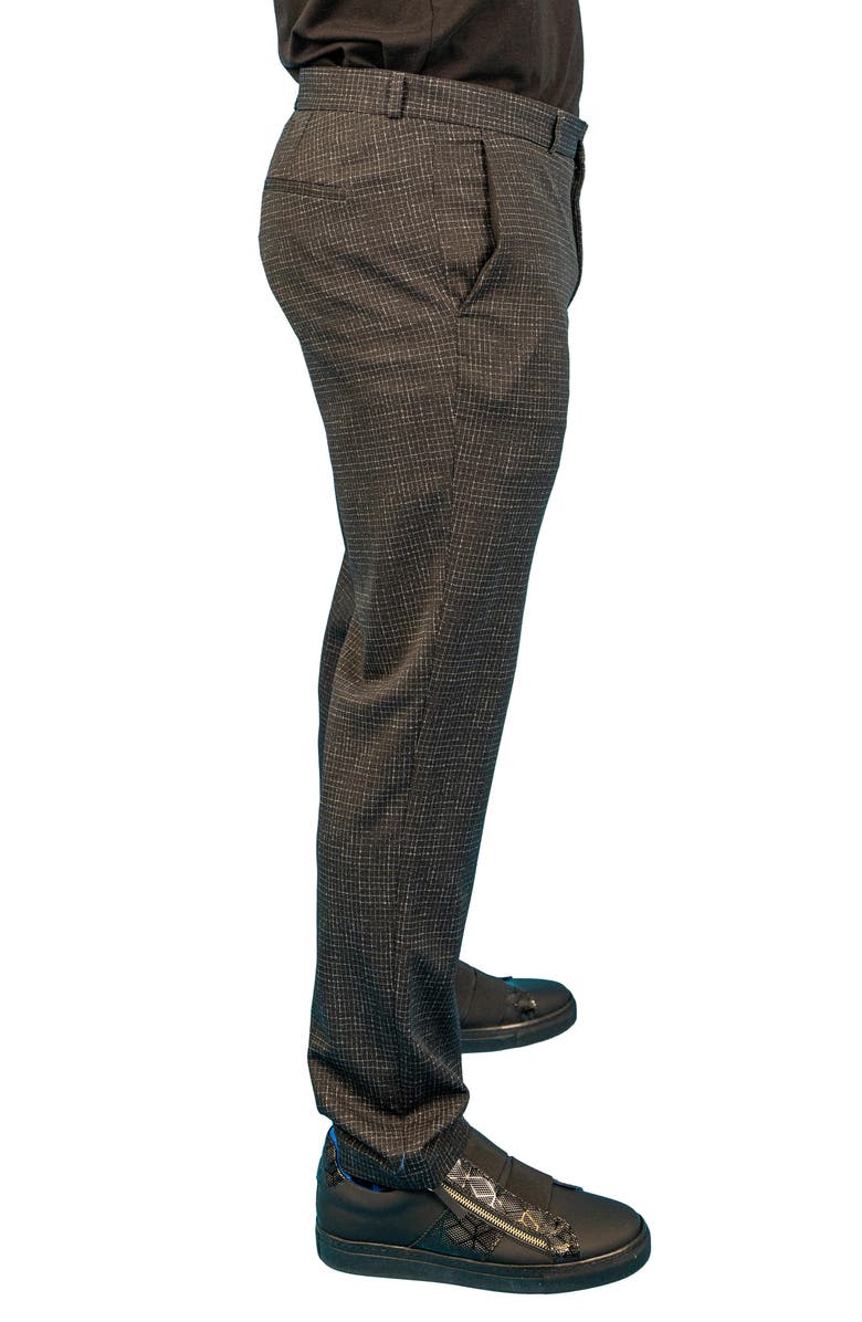 Maceoo Squared Black Stretch Flat Front Pants, Alternate, color, Black