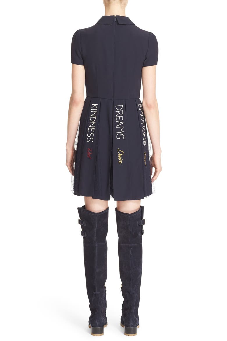 Embroidered Dress, Alternate, color, NAVY