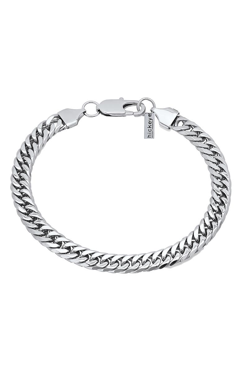 Hickey Freeman Men's Stainless Steel Medium Chain Bracelet, Main, color, 
