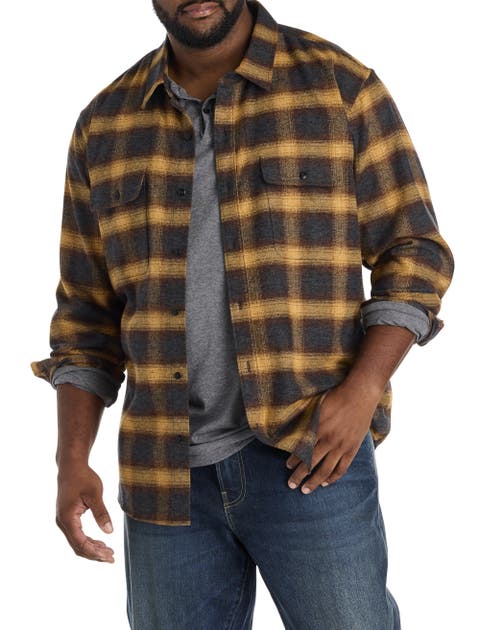 Big & Tall Plaid Cloud Soft Flannel Sport Shirt