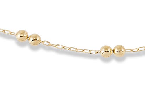 Frankie & Zoe Petite Beaded Station Anklet In Gold
