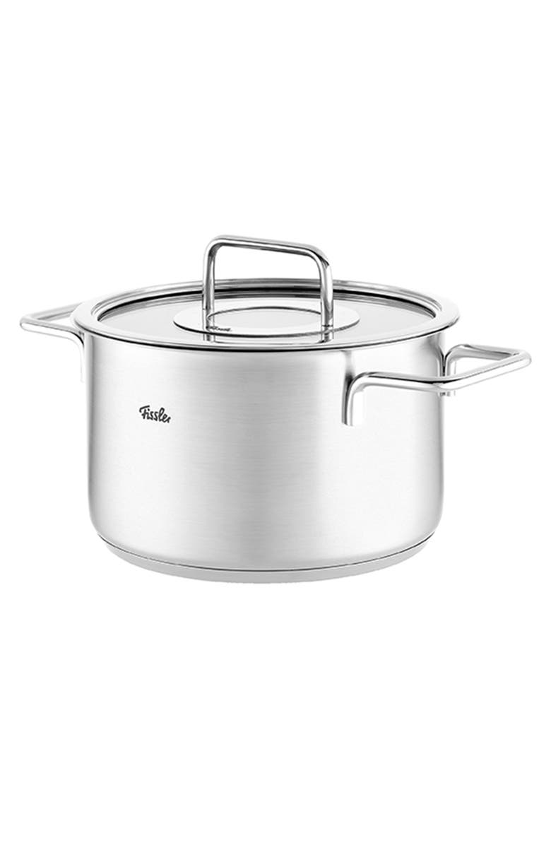 Fissler Pure Collection Stainless Steel Stock Pot with Glass Lid, Alternate, color, Stainless Steel
