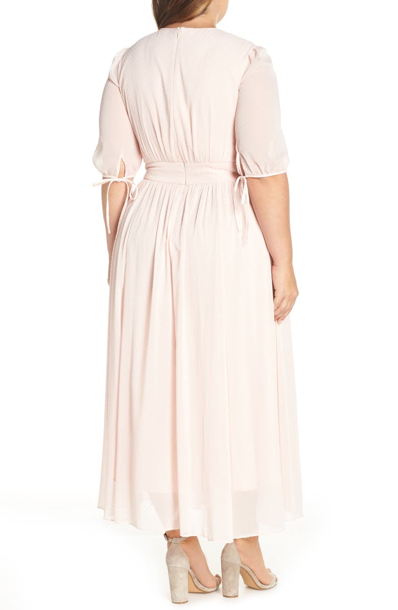 Gal Meets Glam Collection Louise Mini Dot Flared Dress, Alternate, color, 