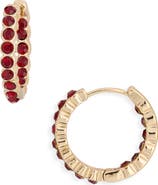 NORDSTROM RACK Pavé Crystal Hoop Earrings