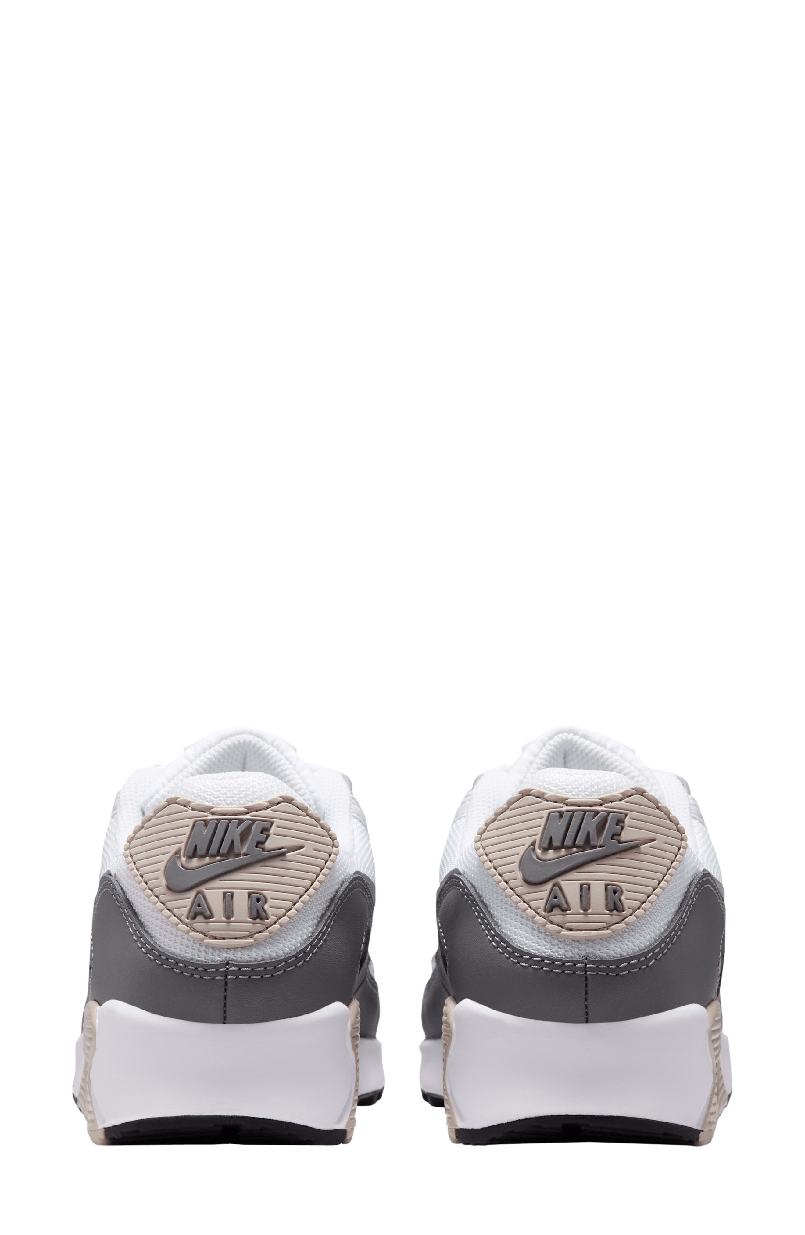 Air Max 90 Sneaker, Alternate, color, CREAM WHITE/ WOLF GREY
