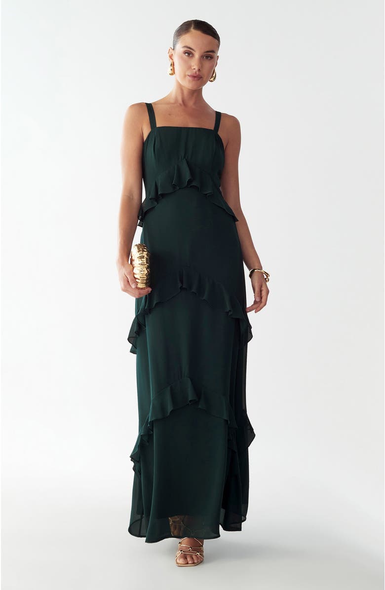 BWLDR Cheri Maxi Dress, Alternate, color, Emerald