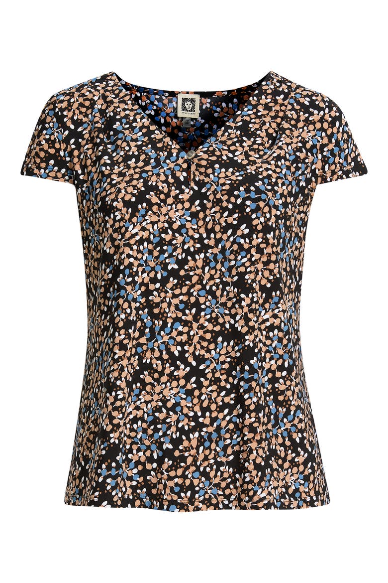Print One-Button Top, Alternate, color, ANNE BLACK MULTI