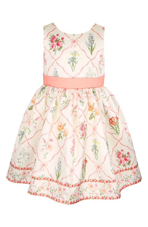 Kids' Border Print Mikado Party Dress (Little Kid & Big Kid)