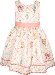 Zunie Kids' Border Print Mikado Party Dress