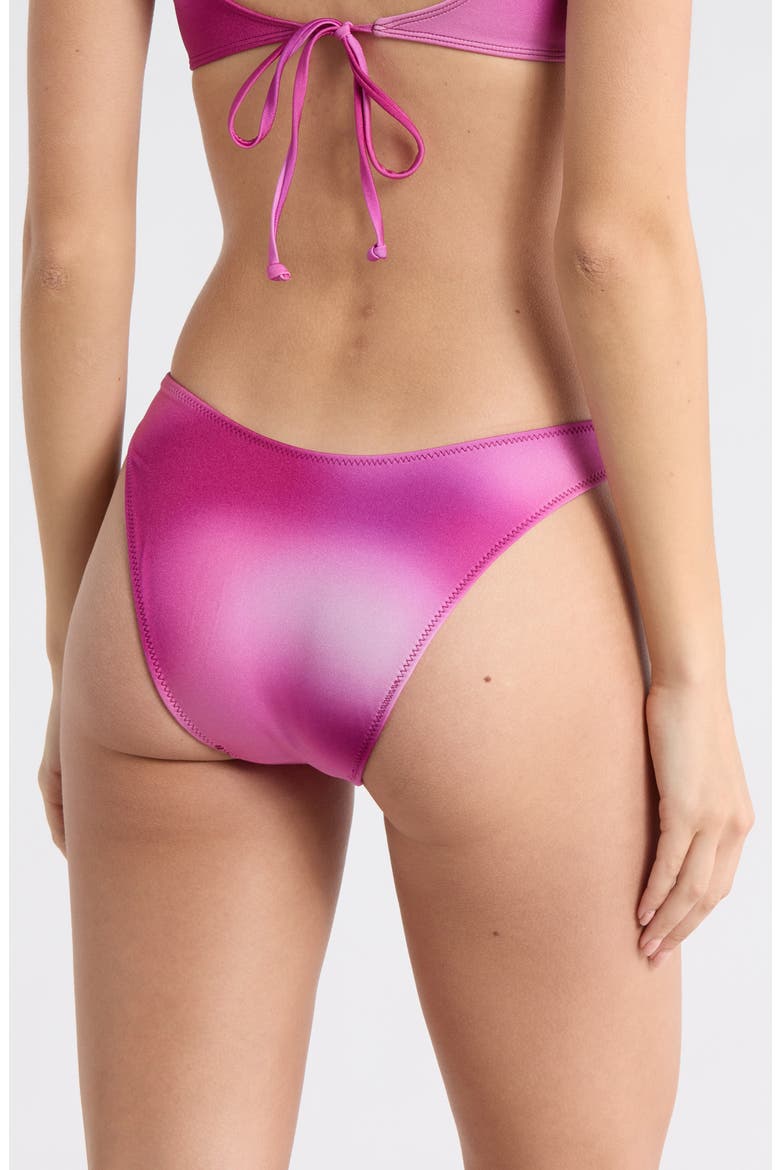 Eden Shine High Cut Bikini Bottoms, Alternate, color, PLUM