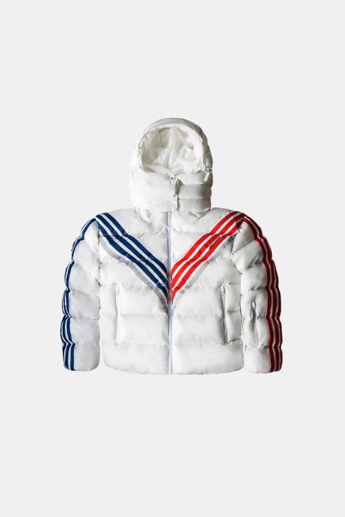 Malibu Ski Club Monogram Mountains Jacket In White