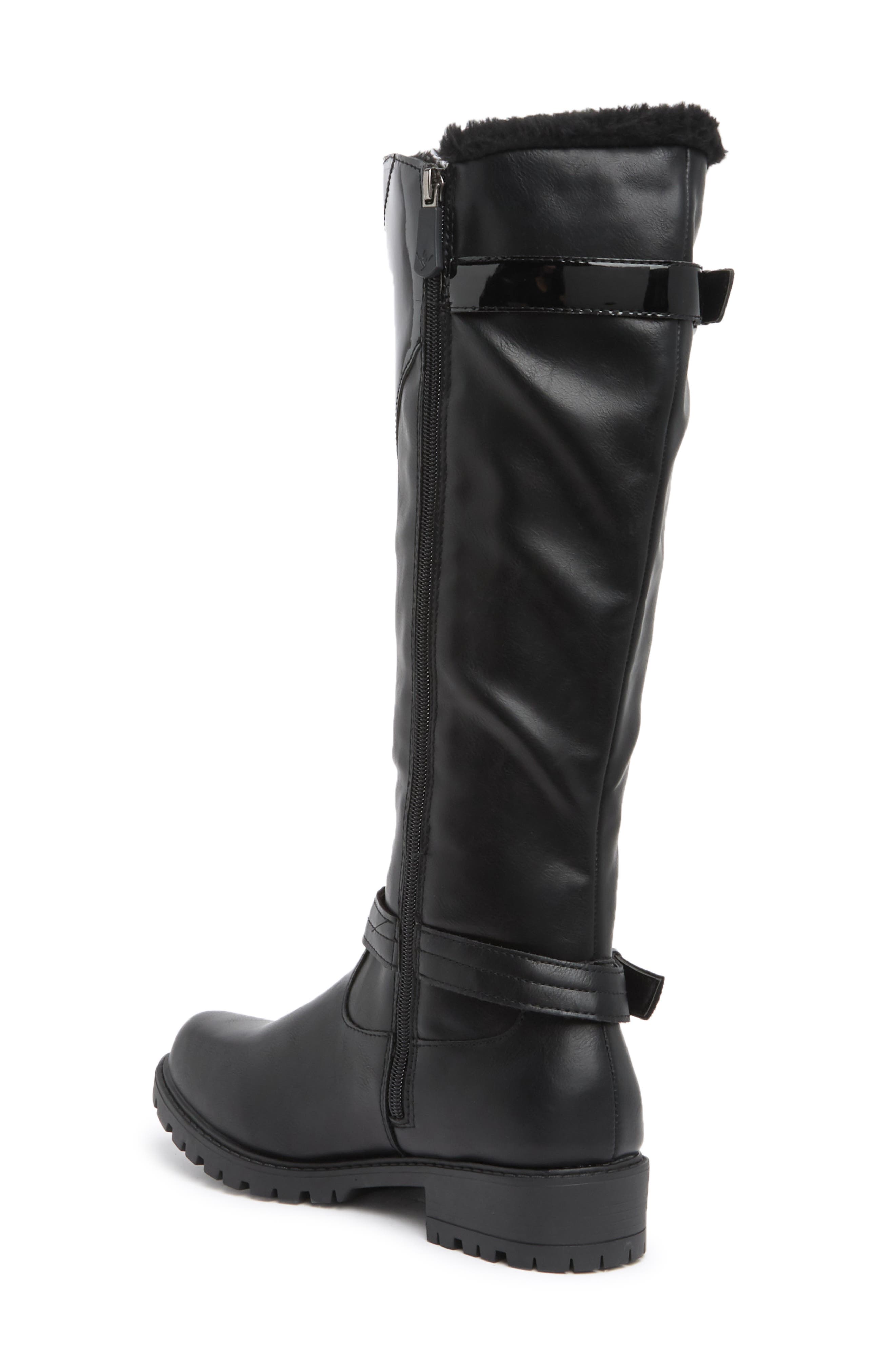 AQUATHERM BY SANTANA CANADA Jewel Faux Fur Lined Knee High Boot, Alternate, color, Black