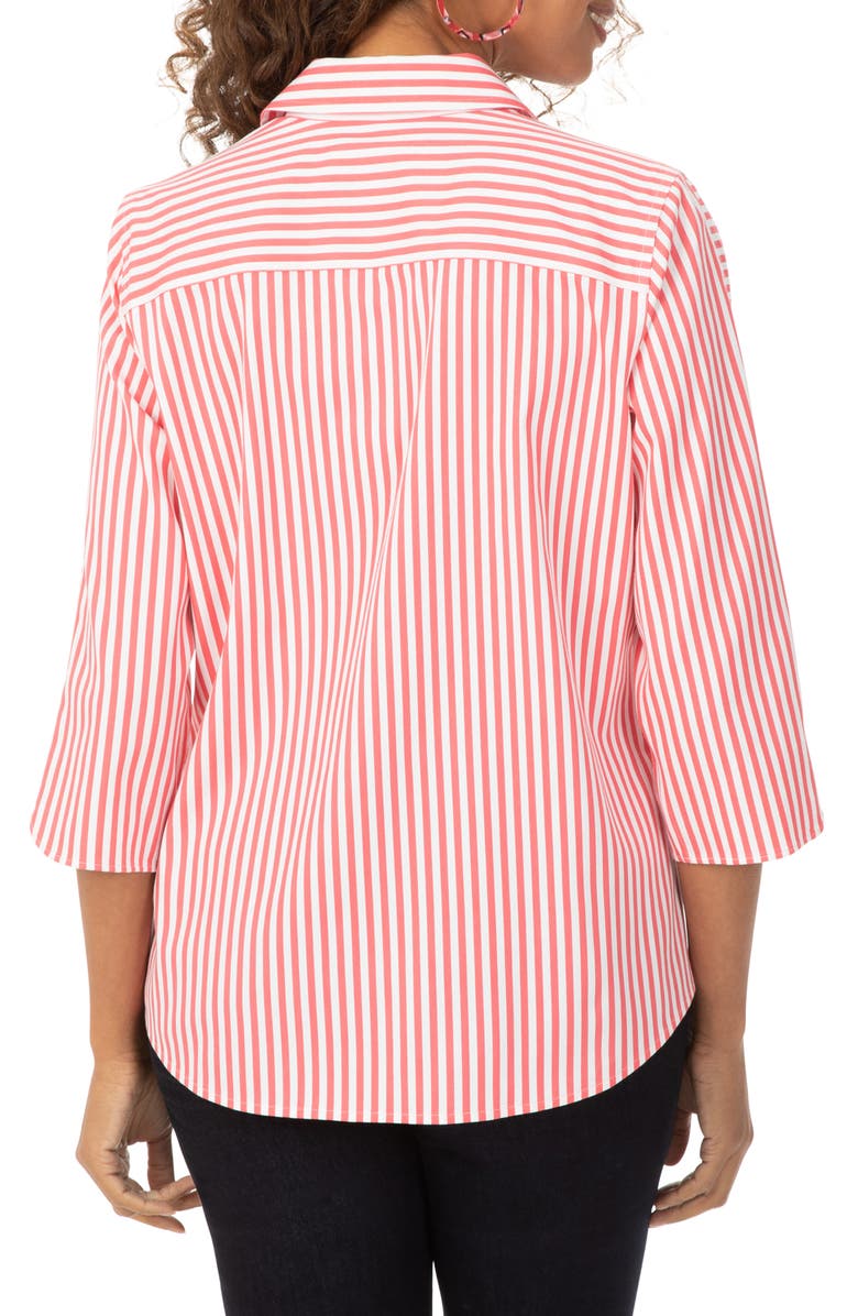 Foxcroft Non-Iron Mai Tai Stripe Button-Up Shirt, Alternate, color,