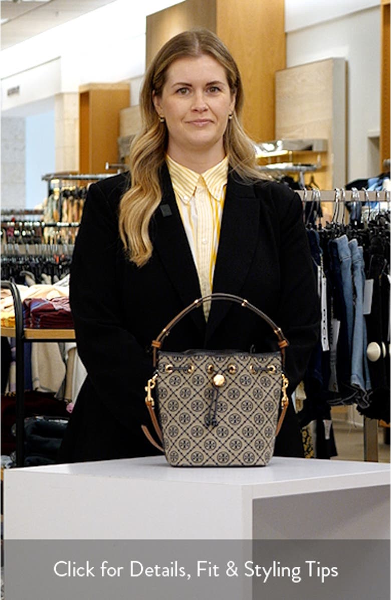 T Monogram Jacquard Bucket Bag, sales video thumbnail