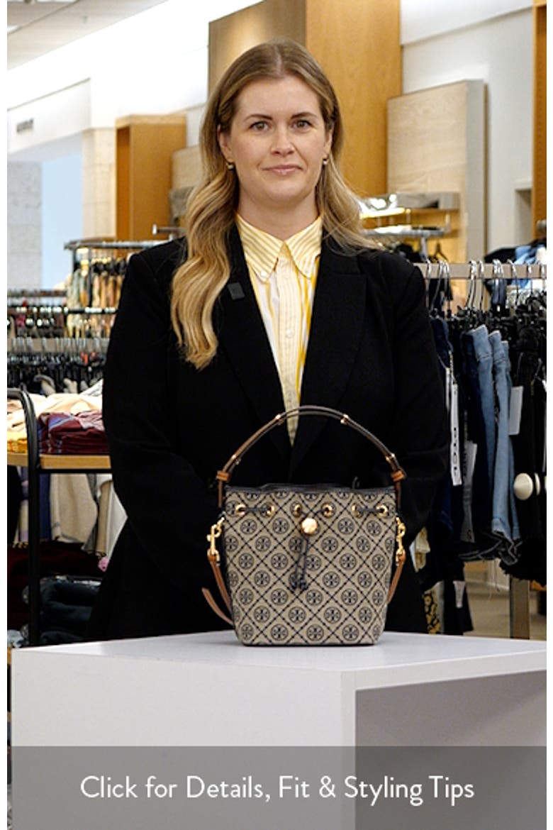 T Monogram Jacquard Bucket Bag video