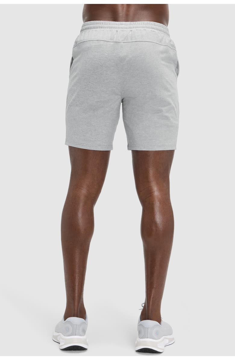 Peloton Dreamblend 7" Contrast Flatlock Short, Alternate, color, Light Heather Grey