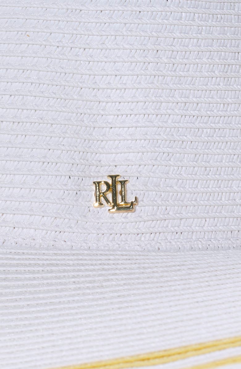 Lauren Ralph Lauren Packable Stripe Sun Hat, Alternate, color, Cream/ Yellow