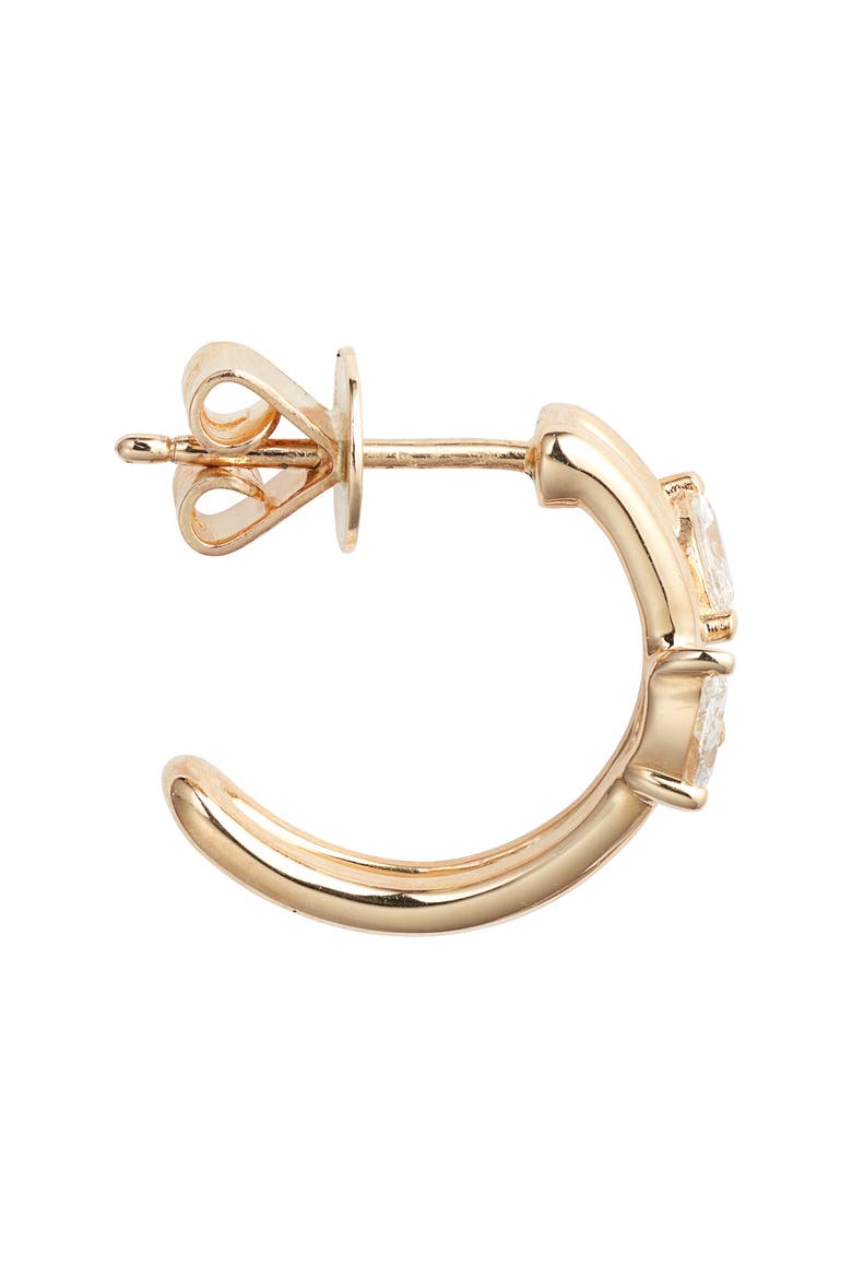 Taylor Elaine Diamond Double Huggie Hoop Earrings, Alternate, color, YELLOW GOLD