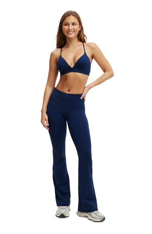 Cotton On Body Active Pinstripe High Apex Crop In Blue