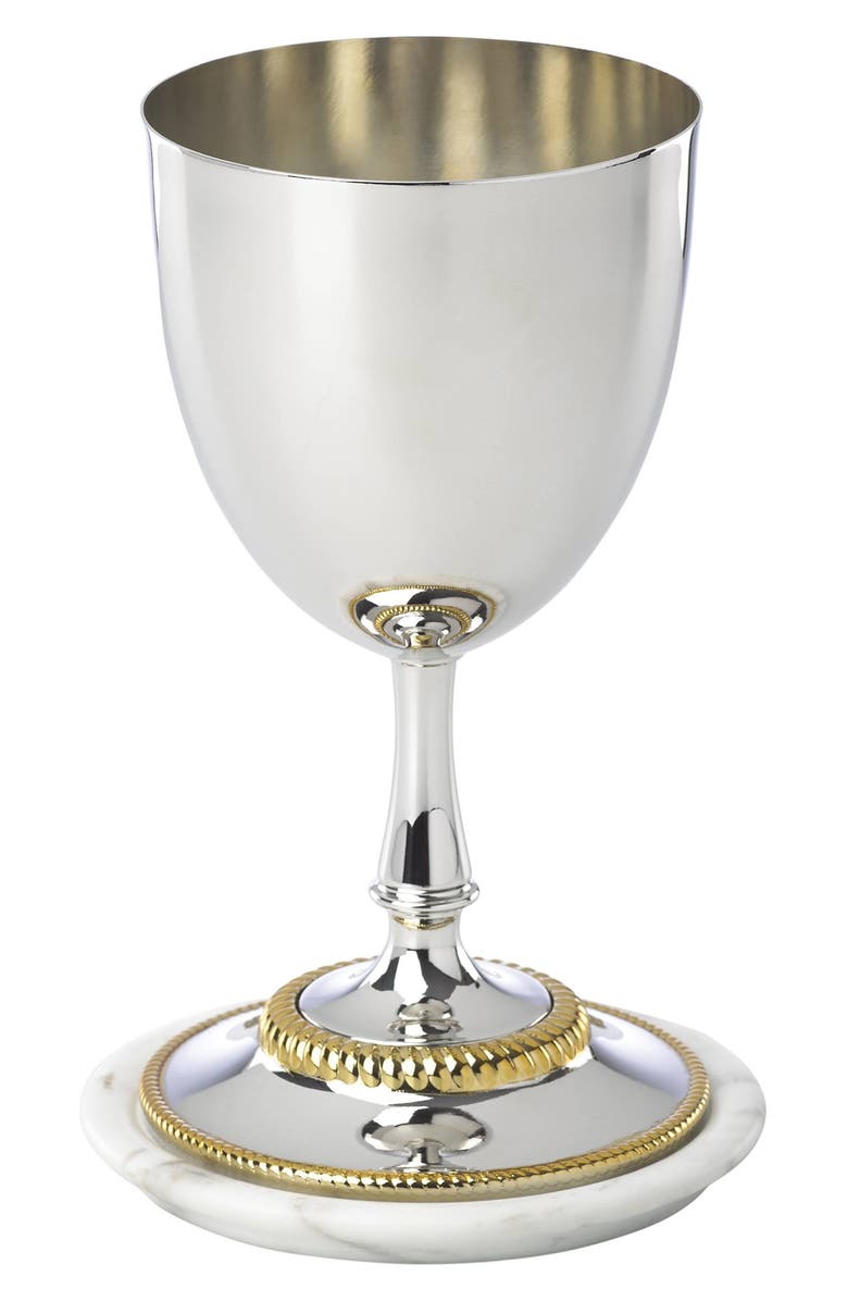 Reed & Barton Roseland Kiddush Cup with Marble Plate, Main, color,