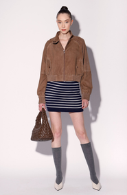 Walter Baker Bowie Suede Bomber Jacket