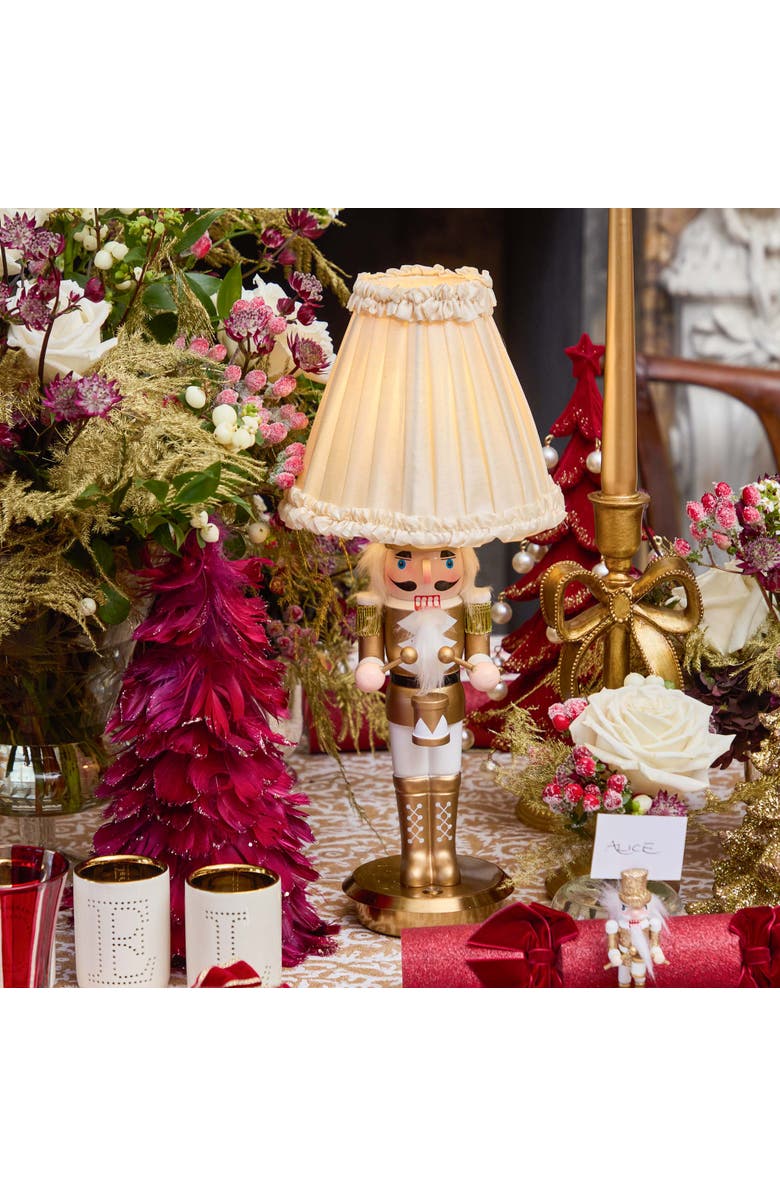 Mrs. Alice Cream Frilled Silk Lampshade, Alternate, color, Cream