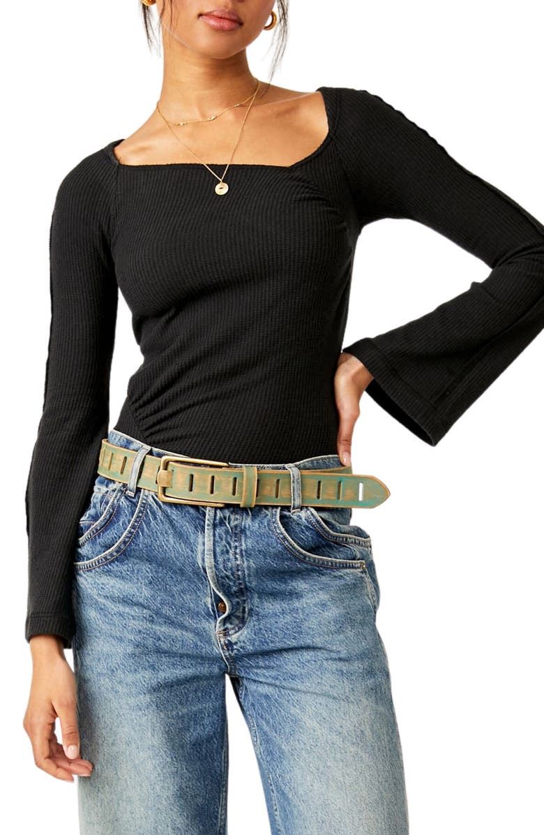 Free People On a Cloud Long Sleeve Bodysuit, Main, color,