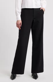 rag & bone Banks Wide Leg Wool Blend Ankle Pants