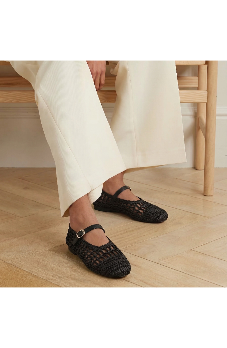 Amie Rafa Elaina Raffia Mary Janes, Alternate, color, Black