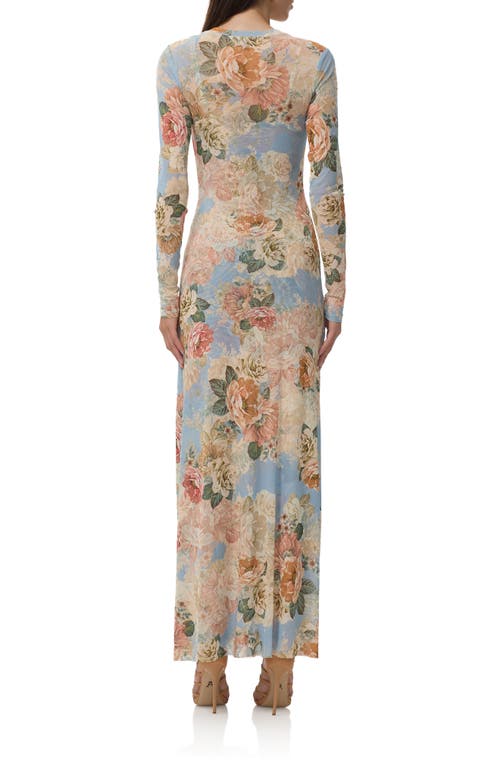 Afrm Paola Floral Print Long Sleeve Dress In Multi