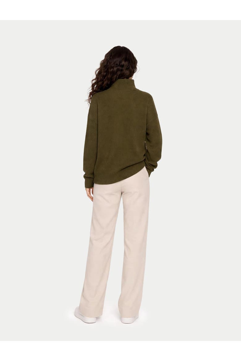 Cashmere Quarter-Zip Sweater, Alternate, color, avocado