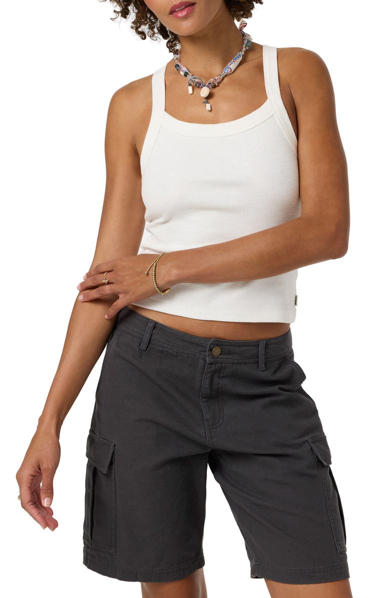 O'Neill Jessie Low Rise Twill Cargo Shorts, Alternate, color, Dark Shadow