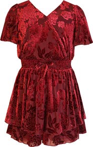 Zunie Kids' Burnout Velvet Romper