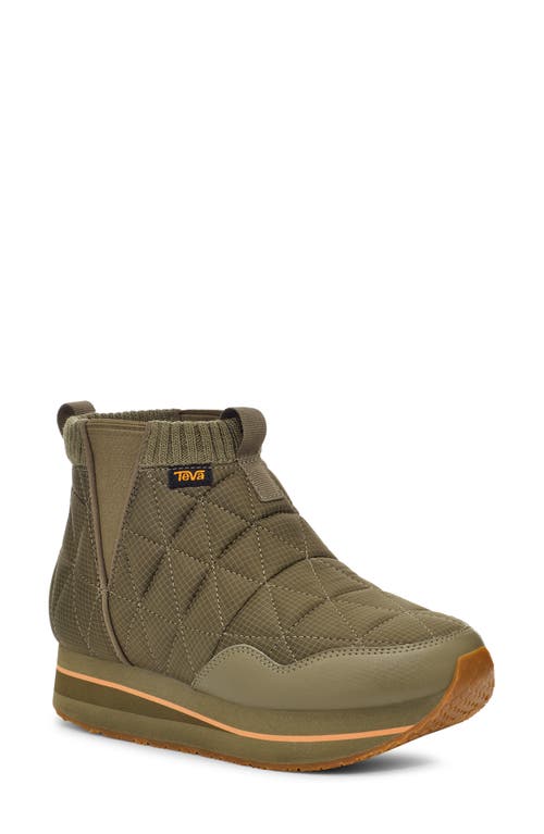 Teva ReEmber Mid Platform Bootie in Burnt Olive 