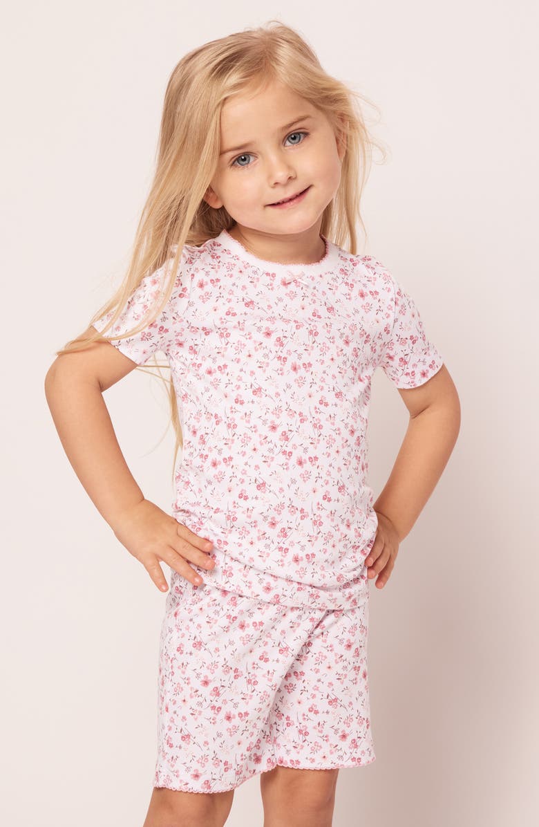 Petite Plume Kids' Dorset Floral Fitted Two-Piece Pajamas, Alternate, color, Pink