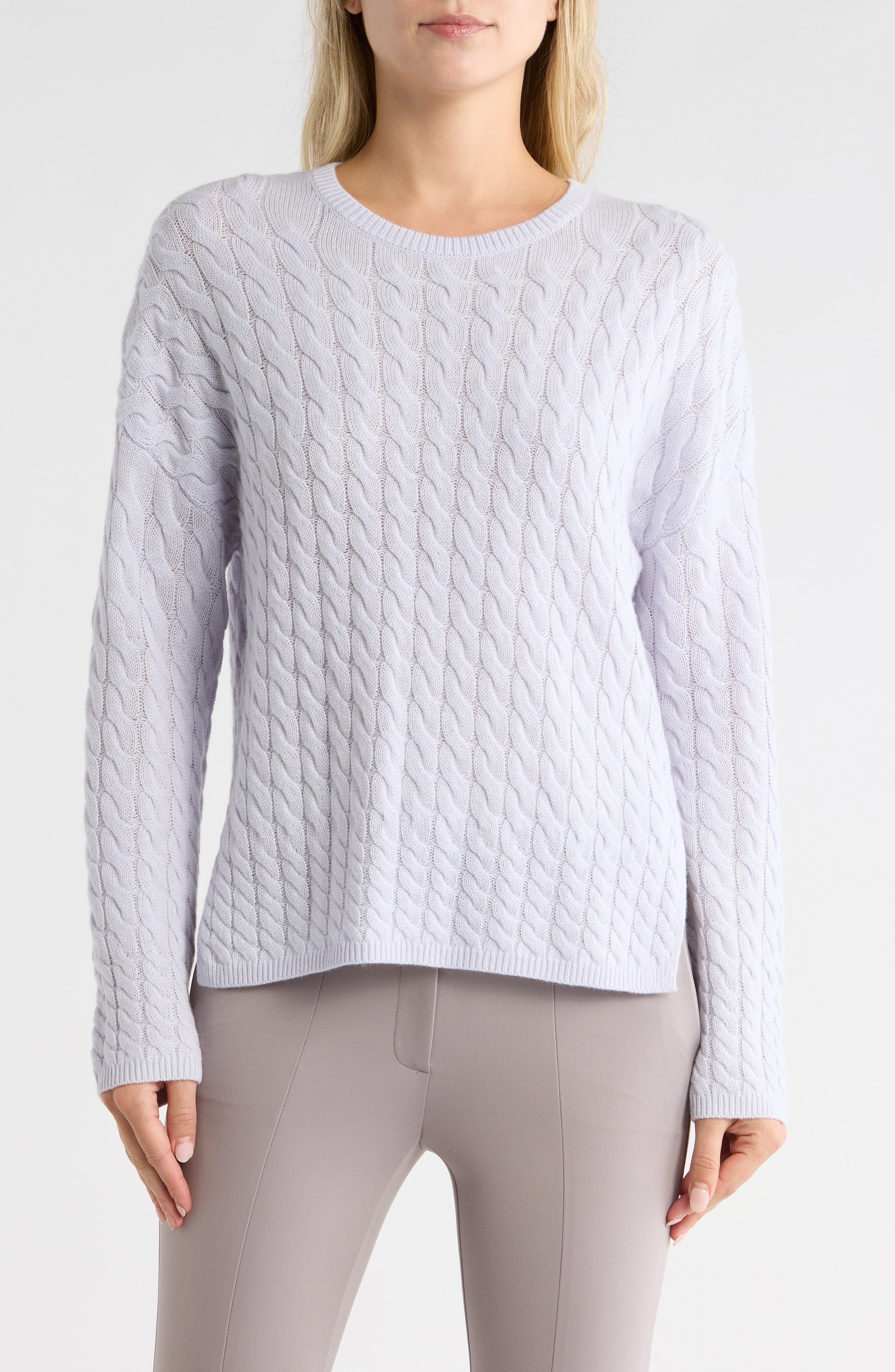 Theory Kareina Cable Stitch Wool Blend Sweater