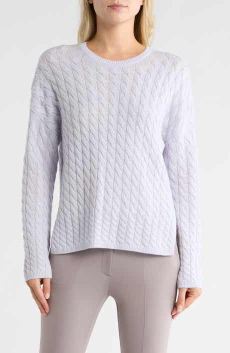 Theory Kareina Cable Stitch Wool Blend Sweater