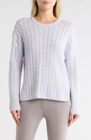 Theory Kareina Cable Stitch Wool Blend Sweater