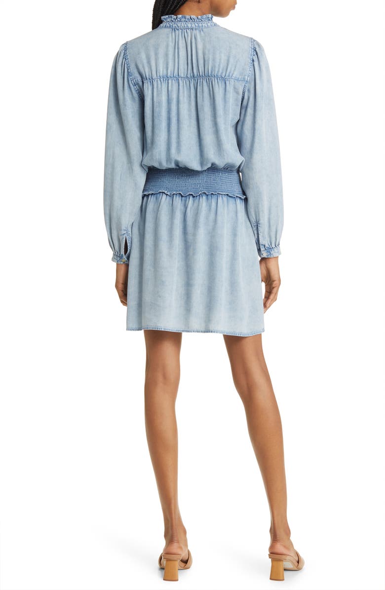 Rails Shawna Smocked Waist Chambray Minidress, Alternate, color,