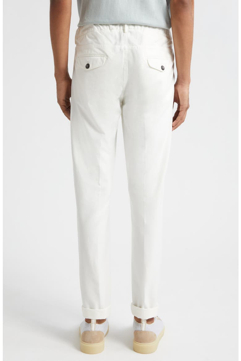 Drawstring Waist Stretch Jersey Pants, Alternate, color, WHITE