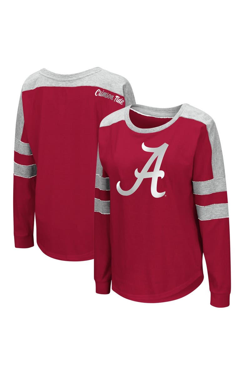COLOSSEUM Women's Colosseum Crimson Alabama Crimson Tide Trey Dolman Long Sleeve T-Shirt, Main, color, 