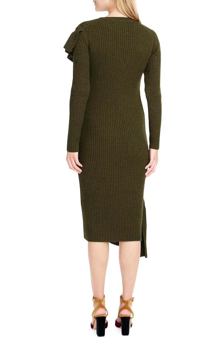 J.Crew Collection Ruffle-Front Sweater Dress, Alternate, color, 
