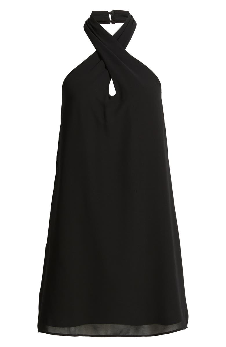 Open Edit Halter Minidress, Alternate, color, Black