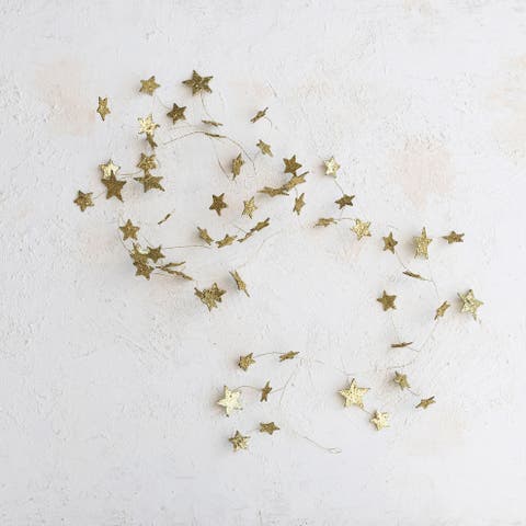 Decorative Glitter Paper Star Garland