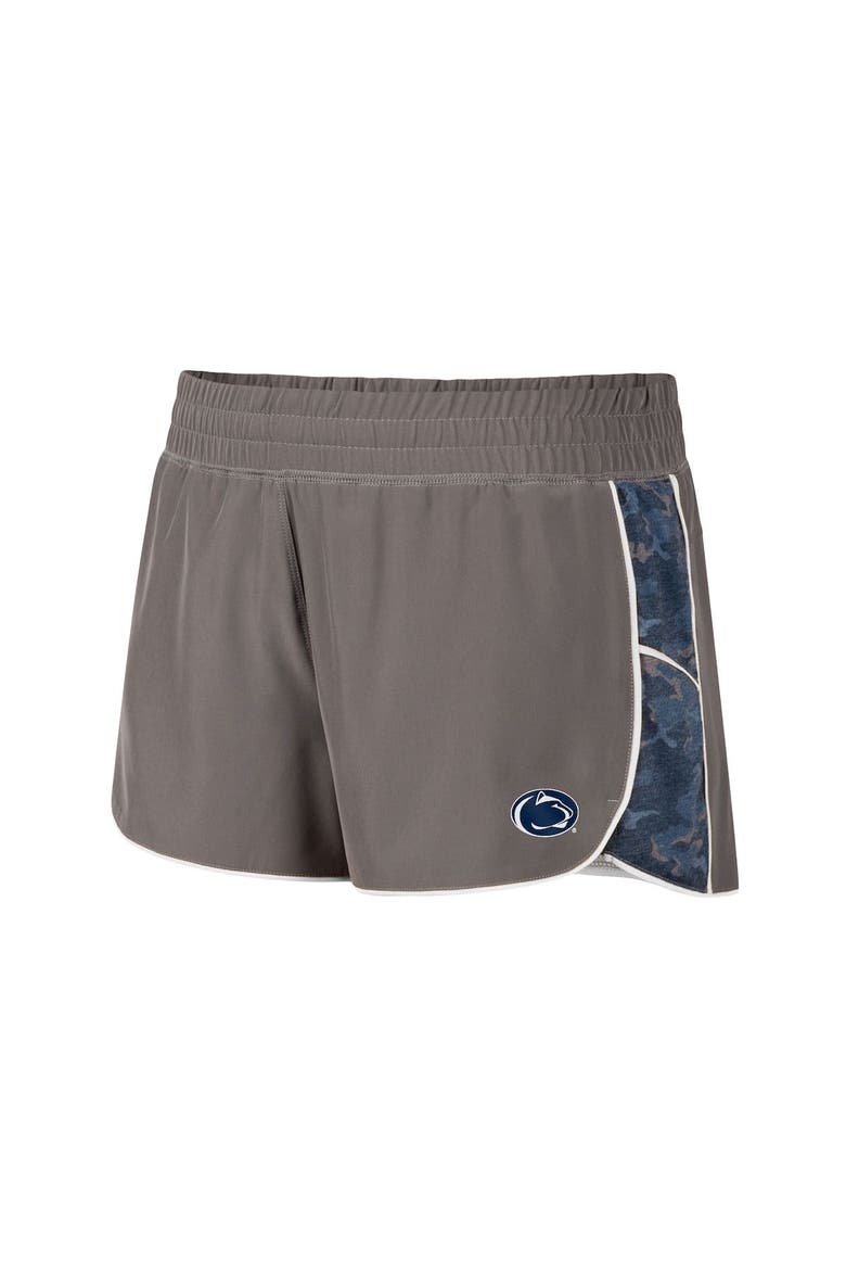 Women's Colosseum Gray/Navy Penn State Nittany Lions Pamela Lined Shorts, Alternate, color, Gray