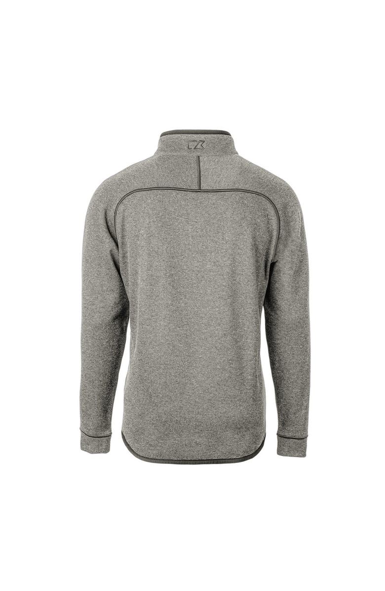 Cutter & Buck Men's Cutter & Buck Heather Gray Atlanta Falcons Mainsail Sweater-Knit Big & Tall Half-Zip Pullover Jacket, Alternate, color, 
