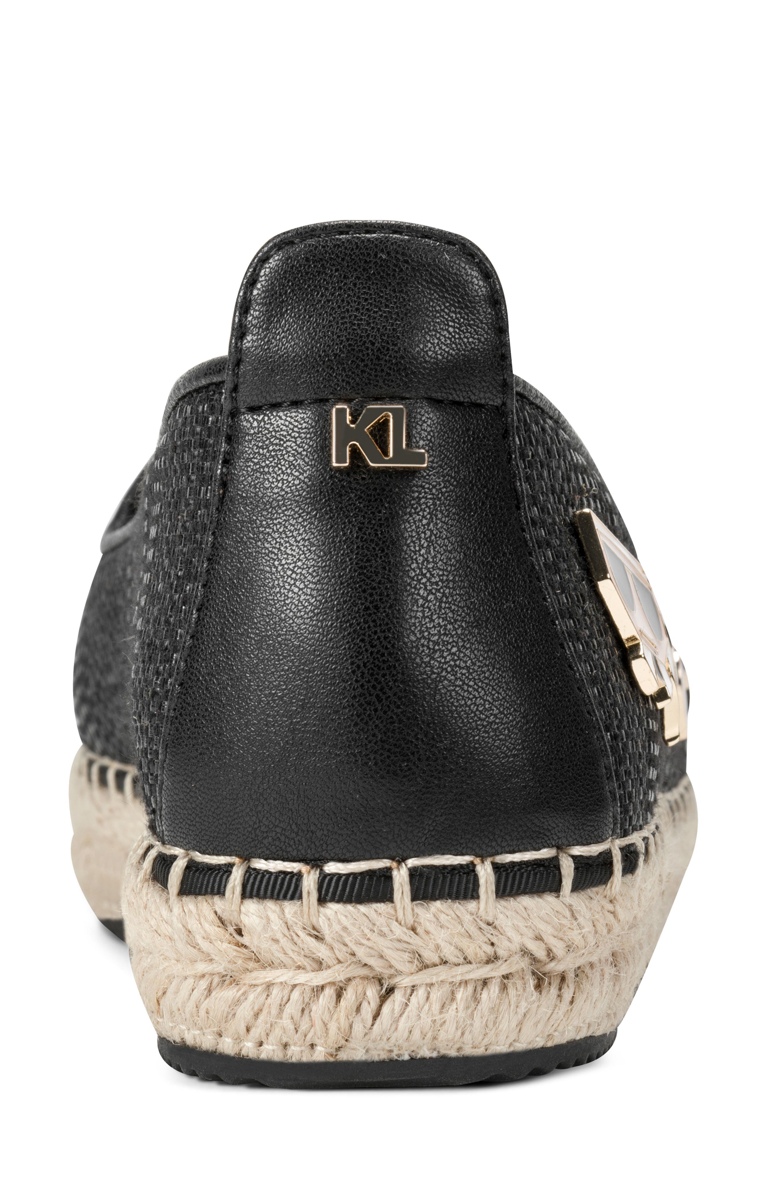 KARL LAGERFELD PARIS Malvie Espadrille Flat, Alternate, color, Black
