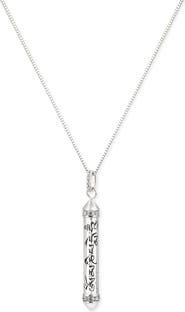 Seven Saints On Mani Padme Hum White Topaz Prayer Necklace